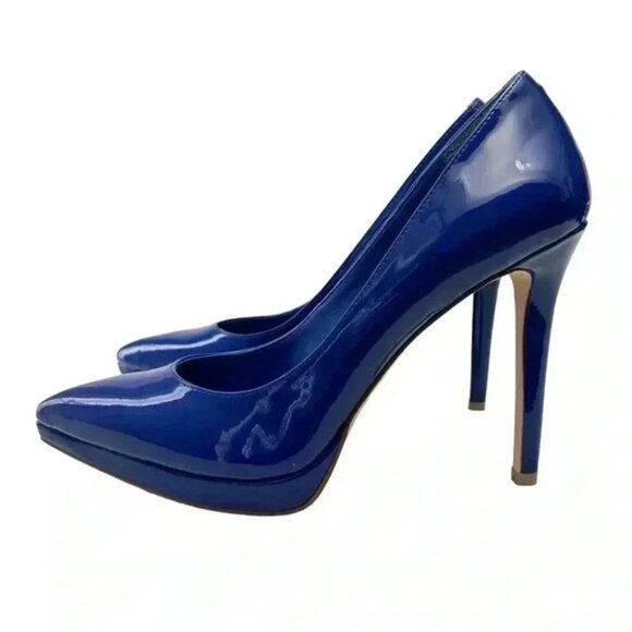 BCGBeneration Pointy Toe Pumps High Heel Platform Stilettos Cobalt Blue Size 7 - Picture 5 of 16